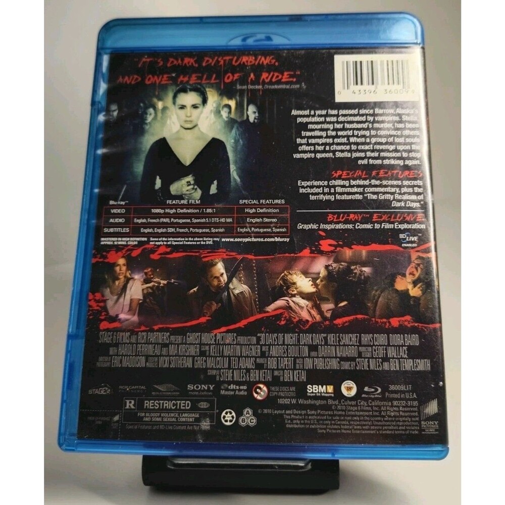 30 Days of Night: Dark Days (Blu-Ray/DVD, 2010, 2-Disc Set Combo Pack) Used - Picture 3 of 3